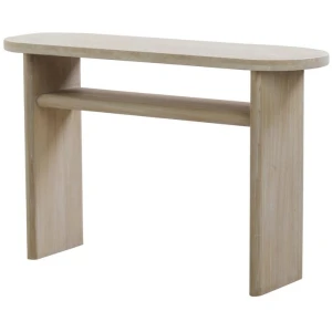 Agosti Travertine Marble 1.22m Console Table - White Wash by Interior Secrets - AfterPay Available
