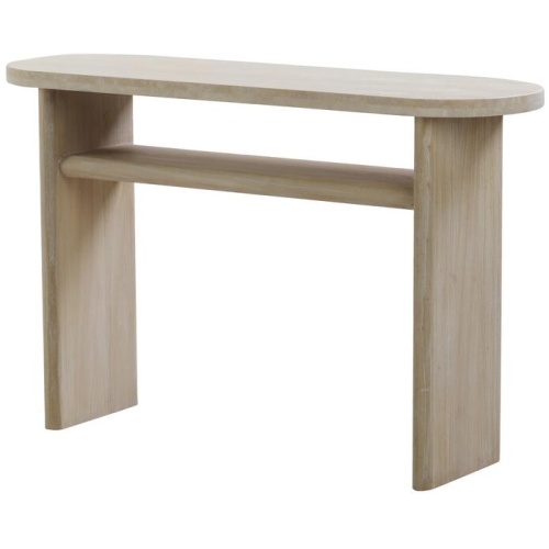 Agosti Travertine Marble 1.22m Console Table - White Wash by Interior Secrets - AfterPay Available