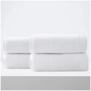 Aireys 650 GSM Zero Twist 4 Pack Snow Bath Sheet by Renee Taylor