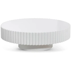 Alfaro Oak Round Coffee Table - White by Interior Secrets - AfterPay Available