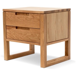 Alfred 2 Drawer Wooden Bedside Table - Natural Oak by Interior Secrets - AfterPay Available