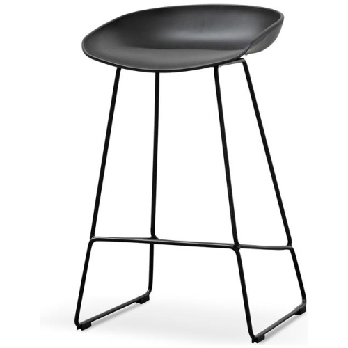 Allen 65cm Bar Stool - Full Black by Interior Secrets - AfterPay Available