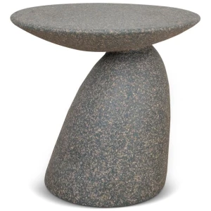 Almas 60cm Fibre Glass Side Table - Charcoal Latte by Interior Secrets - AfterPay Available