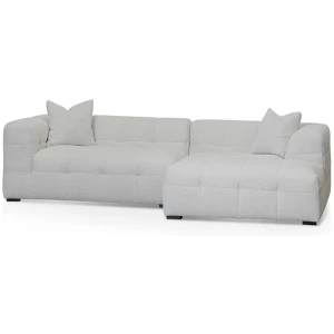 Almira Right Chaise Sofa - Pearl Boucle by Interior Secrets - AfterPay Available