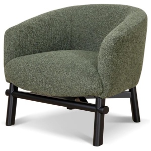 Amity Fabric Armchair - Coral Dark Green by Interior Secrets - AfterPay Available