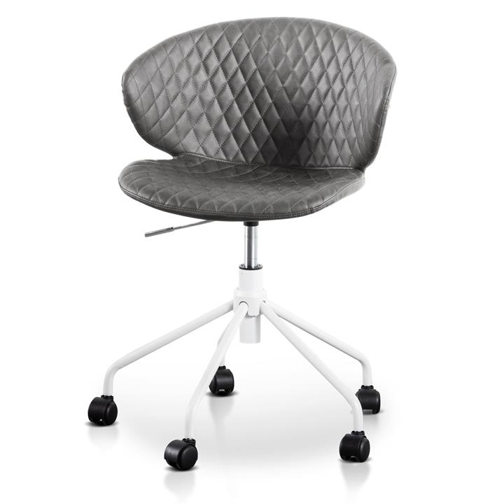 Amos Office Chair - Charcoal with White Base by Interior Secrets - AfterPay Available