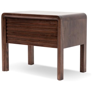 Amparo Single Drawer Bedside Table - Walnut by Interior Secrets - AfterPay Available