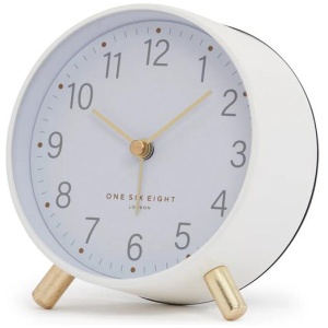 Angelina Silent Alarm Clock - White by Interior Secrets - AfterPay Available