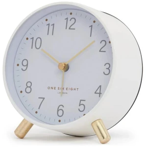 Angelina Silent Alarm Clock - White by Interior Secrets - AfterPay Available