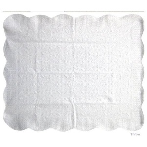 Antique White 100% Cotton Throw