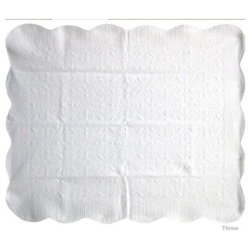 Antique White 100% Cotton Throw