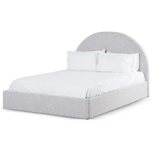 Antonia King Bed Frame - Cloudy Pepper Boucle with Storage by Interior Secrets - AfterPay Available