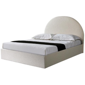 Antonia Queen Bed Frame - Antique White Boucle with Storage by Interior Secrets - AfterPay Available