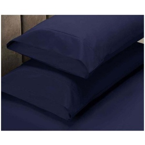 Apartmento 225TC Fitted Sheet Set King Navy plus 2 Pillowcases