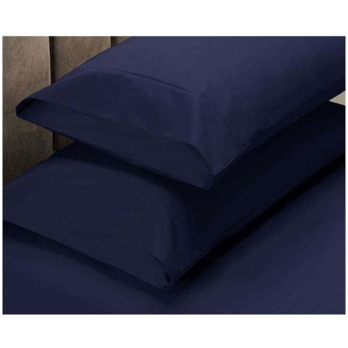 Apartmento 225TC Fitted Sheet Set King Navy plus 2 Pillowcases