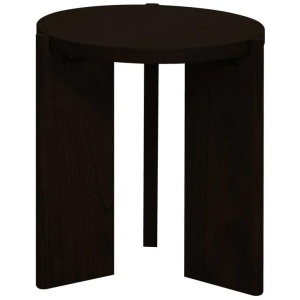 Apollo Round Solid Timber Side Table (Black)