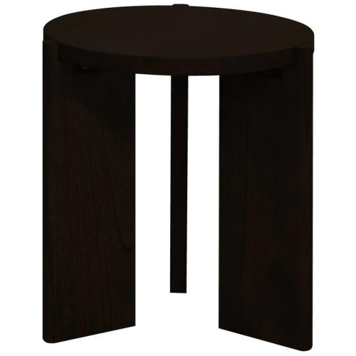 Apollo Round Solid Timber Side Table (Black)