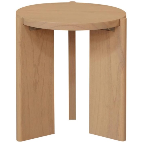 Apollo Round Solid Timber Side Table (Natural)