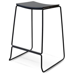 Apollo Timber Seat Bar Stool - Full Black by Interior Secrets - AfterPay Available