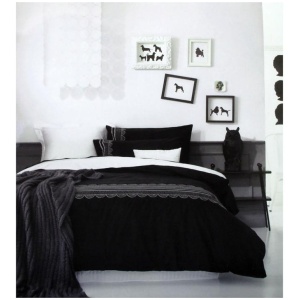 Ardor Evie Black Quilt Cover Set KING