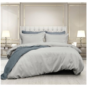Ardor Florence Waffle Silver Quilt Cover Set Queen