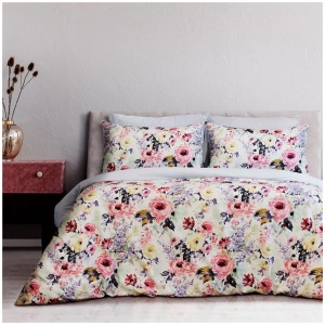 Ardor Holly Printed Floral Quilt Cover Set King