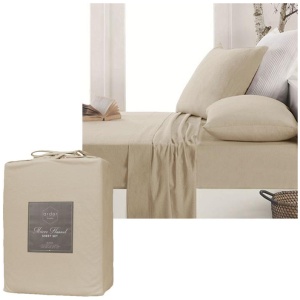 Ardor Micro Flannel Sheet Set Latte Mega Queen