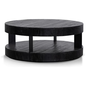 Arisha 100cm Round Coffee Table - Full Black by Interior Secrets - AfterPay Available