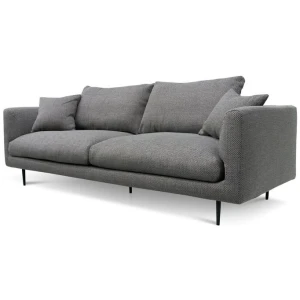 Arlette 4 Seater Fabric Sofa - Noble Grey by Interior Secrets - AfterPay Available