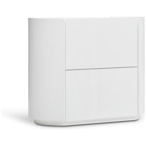 Arnar 60cm Bedside Table - White Oak by Interior Secrets - AfterPay Available