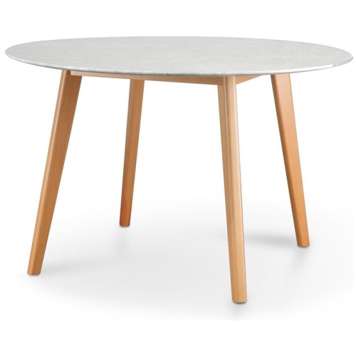 Aron 120cm Round Marble Dining Table - Natural Base by Interior Secrets - AfterPay Available
