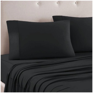 Art Terrace Microfiber Sheet Set Queen 33cm Wall Charcoal