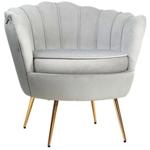 Artiss Armchair Lounge Chair Accent Armchairs Retro Single Sofa Velvet Grey