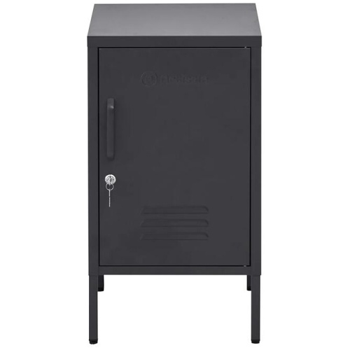 Artiss Bedside Table Metal Cabinet - Black