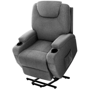 Artiss Electric Massage Chair Recliner Sofa Lift Motor Armchair Heating Fabric