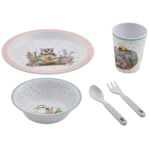 Ashdene Aussie Fairies 5 Piece Kids Dinner Set