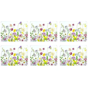 Ashdene Pressed Flowers Set Of 6 Placemats
