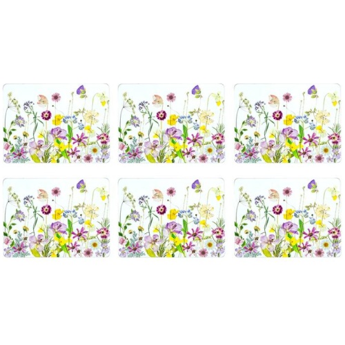 Ashdene Pressed Flowers Set Of 6 Placemats