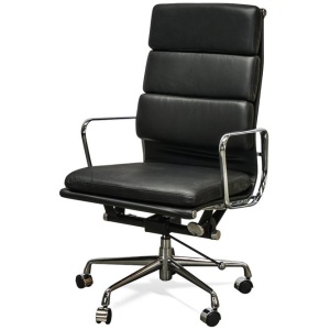 Ashton High Back Office Chair - Black Leather by Interior Secrets - AfterPay Available