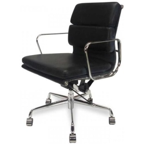 Ashton Low Back Office Chair - Black Leather by Interior Secrets - AfterPay Available