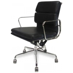Ashton Low Back Office Chair - Black Leather by Interior Secrets - AfterPay Available
