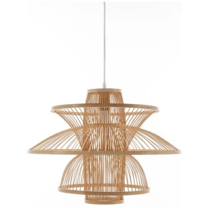 Aurora Natural Hand-Woven Bamboo 3-Layer Pendant Lamp Light