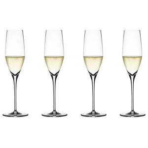 Authentis 4 Piece Crystal Glass Champagne Flute Set by Spiegelau