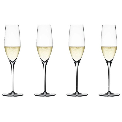 Authentis 4 Piece Crystal Glass Champagne Flute Set by Spiegelau