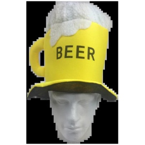 BEER HAT Drinking Mug Party Costume Accessory Fancy Dress Cap Halloween Unisex