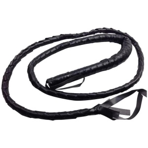BLACK WHIP Faux Leather Costume Party 180cm Riding Cowboy Fancy Dress