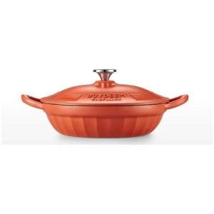 BUYDEEM CP581 Enameled Cast Iron Dutch Oven Red