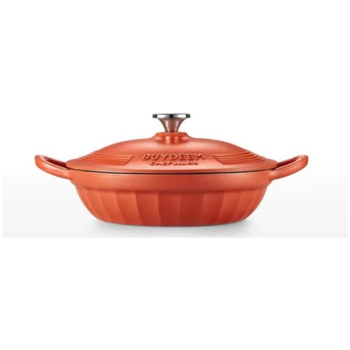 BUYDEEM CP581 Enameled Cast Iron Dutch Oven Red