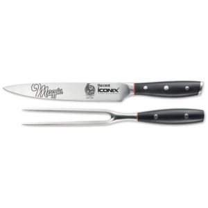 Baccarat iconiX Carving Knife Set AFL Collingwood Magpies