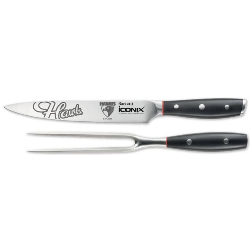 Baccarat iconiX Carving Knife Set AFL Hawthorn Hawks